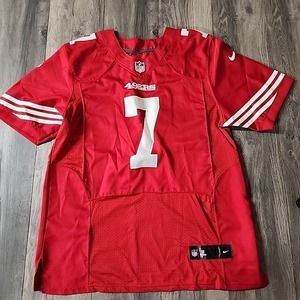 San Francisco 49ers #7 Kaepernick Red Jersey Mens 48 by Nike NFL On Field